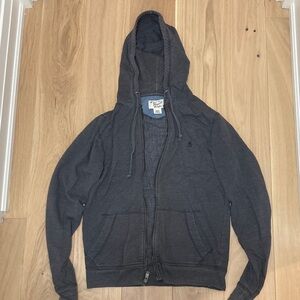 Original Penguin Charcoal Zip-Up Sweater